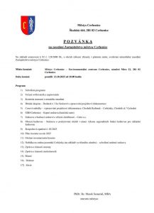 Pozvánka na zasedání zastupitelstva